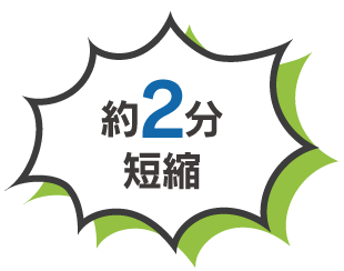約2分短縮